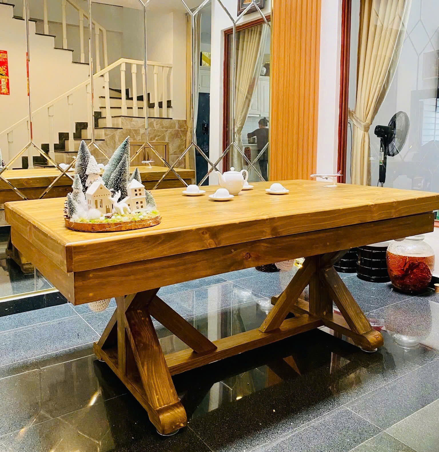 Bàn Bida 2 trong 1 Cố định Choper V1025 (Cập nhật T6.2025) 2mx1m1