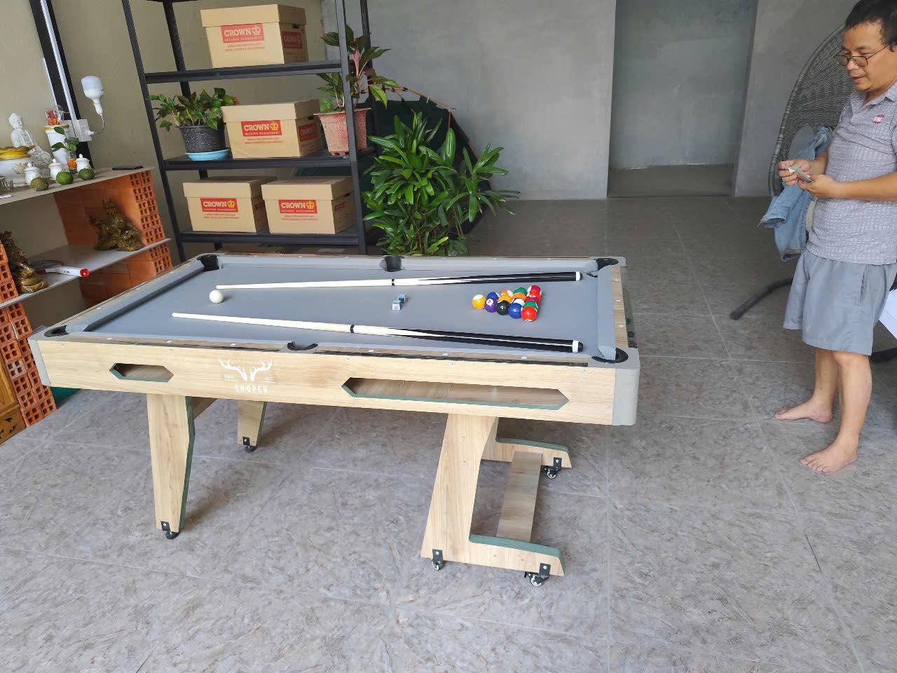 bàn bida mini 1m6 Choper tại nhà khách thực tế