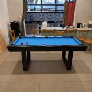 bàn bida gỗ thông Choper SN đen nỉ xanh quán cafe